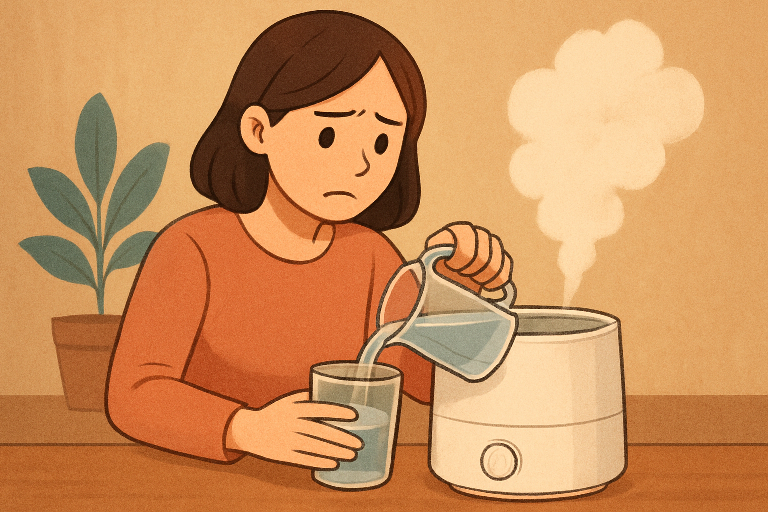 加湿器の水は入れっぱなし0日が基本です