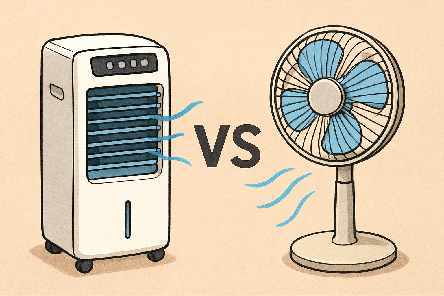 冷風機 vs 扇風機の結論は、冷やしたい対象で決まります！